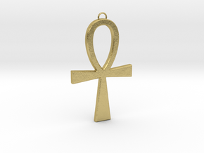 Ankh-2 in Natural Brass