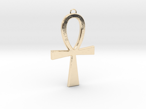 Ankh-2 in 14k Gold Plated Brass