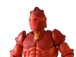Red Knight Head Classics/Origins in White Processed Versatile Plastic