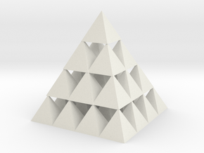 4x4 Pyramid Pyramid! in White Natural Versatile Plastic