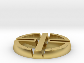 kawasaki ninja H2 logo in Polished Brass: Small