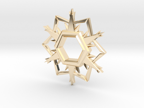 Alpha-Omega Snowflake in 14K Yellow Gold
