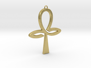 Ankh-3 in Natural Brass