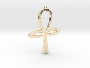 Ankh-3 in 14k Gold Plated Brass
