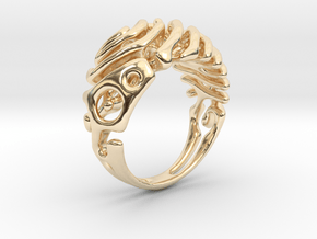 Ring "Wave" in 14k Gold Plated Brass