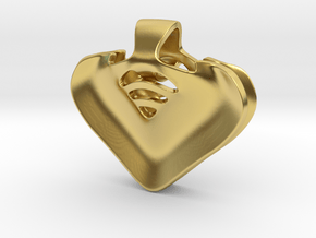"Be my heart" Pendant in Polished Brass