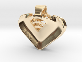 "Be my heart" Pendant in 14k Gold Plated Brass