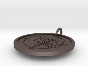 Uvall Medallion in Polished Bronzed-Silver Steel