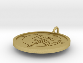 Uvall Medallion in Natural Brass