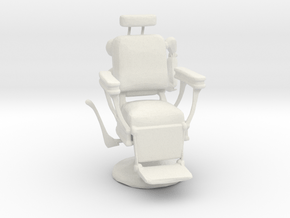 Printle Thing Barber Chair - 1/24 in White Natural Versatile Plastic