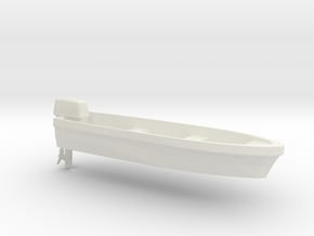 Printle Thing Boat & Motor - 1/24 in White Natural Versatile Plastic