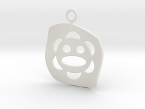  Taíno Sol earring or pendant in White Natural Versatile Plastic