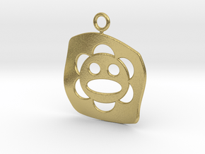  Taíno Sol earring or pendant in Natural Brass
