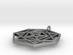 HeptaPenta Amulet in Natural Silver