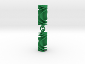 Parabolic Rotini Earrings in Green Processed Versatile Plastic