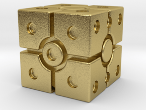 Imperial Scanner Dice in Natural Brass: Small