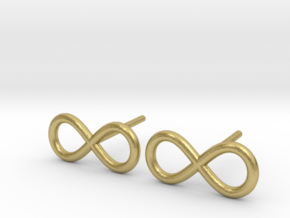 Infinity Earrings in Natural Brass (Interlocking Parts)