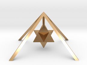 Golden Pyramid Star Tetrahedron in Polished Bronze