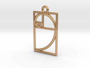 Golden Ratio Pendant in Natural Bronze