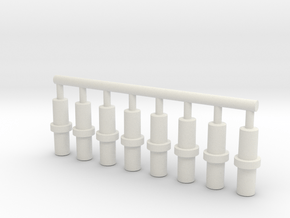 5mm Double-Ended Pegs in White Natural Versatile Plastic