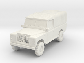 15mm 1:100th scale Landrover Hull series 3  LWB in White Natural Versatile Plastic