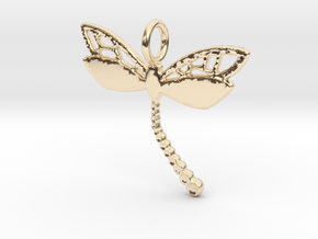 Dragonfly  in 14k Gold Plated Brass