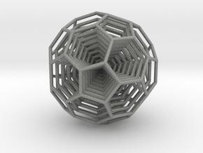 0377 8-Grid Truncated Icosahedron #All (5.0 cm) in Gray PA12