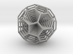 0377 8-Grid Truncated Icosahedron #All (5.0 cm) in Aluminum