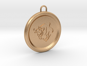 taurus-pendant in Natural Bronze