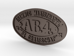 800 TMDG nummerplaat AB4 schaal 1:17 in Polished Bronzed-Silver Steel