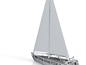 SailBoat Ver02 Scale N. No bumpers in Tan Fine Detail Plastic