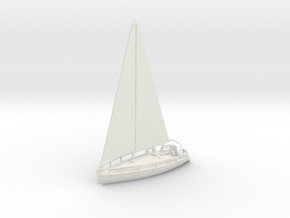 SailBoat Ver02 Scale N. No bumpers in White Natural Versatile Plastic