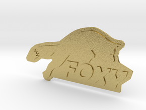 FOXY Badge 1.0 in Natural Brass