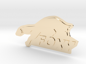 FOXY Badge 1.0 in 14k Gold Plated Brass