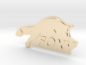 FOXY Badge 1.0 in 14K Yellow Gold