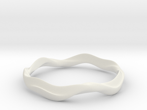 Ima Wave Bangle - Bracelet in White Natural Versatile Plastic: Extra Small