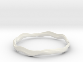 Ima Wave Bangle - Bracelet in White Natural Versatile Plastic: Large