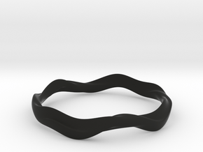Ima Wave Bangle - Bracelet in Black Premium Versatile Plastic: Extra Small
