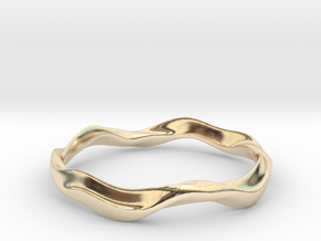 Ima Wave Bangle - Bracelet in 14K Yellow Gold: Extra Small