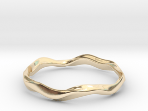 Ima Wave Bangle - Bracelet in 14K Yellow Gold: Small