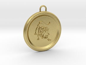 leo-pendant in Natural Brass