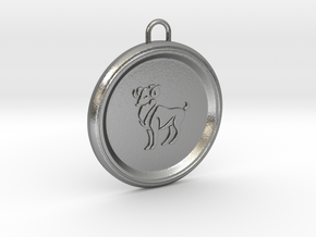 aries-pendant in Natural Silver