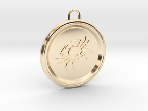 cancer-pendant in 14k Gold Plated Brass