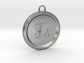 capricorn-pendant in Natural Silver