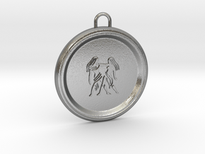 gemini-pendant in Natural Silver