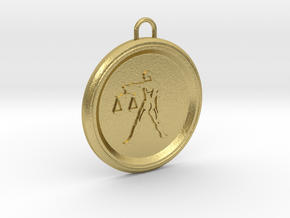 libra-pendant in Natural Brass