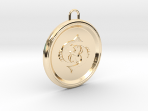 pisces-pendant in 14k Gold Plated Brass
