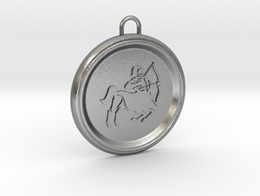 sagitarius-pendant in Natural Silver