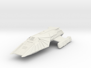 Klingon Shuttlecraft  5.3 " long in White Natural Versatile Plastic