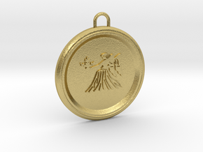 virgo-pendant in Natural Brass